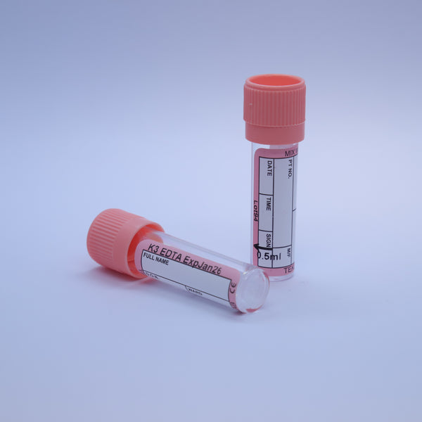 0.5 mL K3EDTA Polystyrene Blood Collection Tubes (9×30 mm) – 3K1230