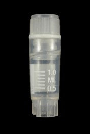 **100 Pack** CRY01 2.1 mL Flat-Bottom Free-Standing Sterile Tube with Graduations – Clear, LDPE, Bulk 100-Pack