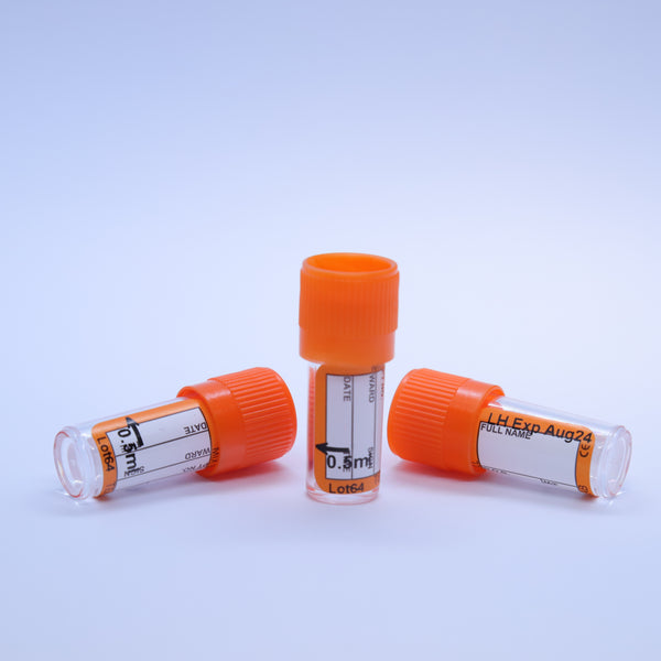 H1230 - 0.5mL Lithium Heparin Tubes 9x30mm Polystyrene Tube