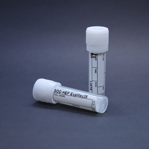 2.0 mL Sodium Heparin Polypropylene Blood Collection Tubes (9×44 mm) – NH300PP