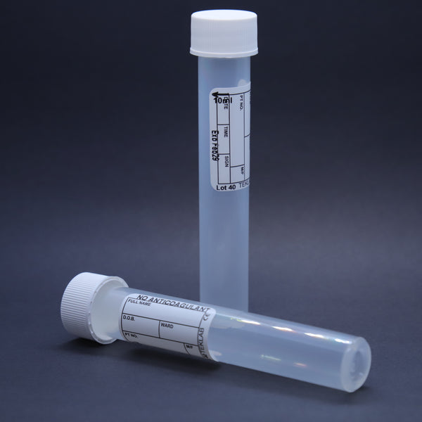 Z900PP - 10.0mL Labelled and Capped, Plain tube, 15x96mm Polypropylene